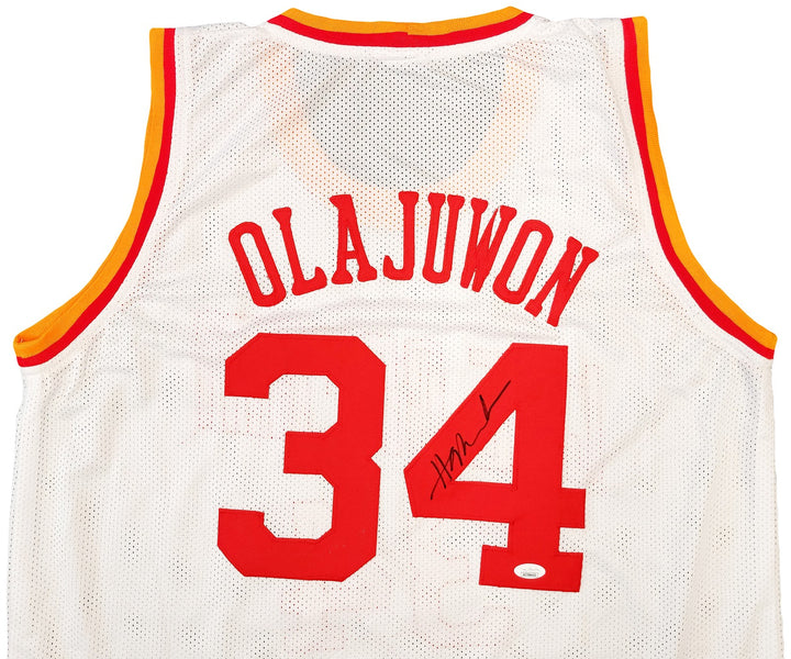 Houston Rockets Hakeem Olajuwon Signed White Jersey The Dream JSA