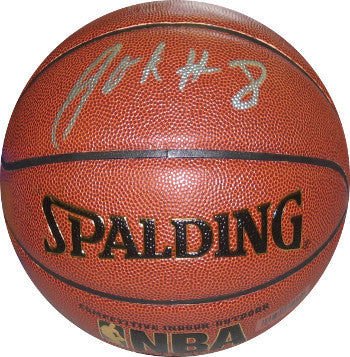 Jahlil Okafor signed I/O NBA Spalding Basketball #8 - SCHWARTZ HOLOGRAM