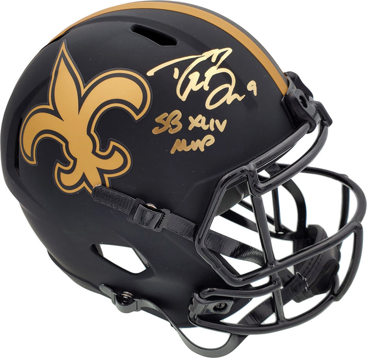 Drew Brees Signed New Orleans Saints Black Eclipse Full Size Speed Replica