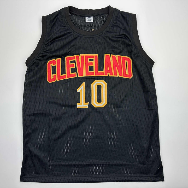 Facsimile Autographed Darius Garland Cleveland Black Reprint Jersey Size Mens XL