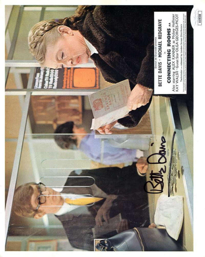 Bette Davis JSA Coa Signed 8x10 Connecting Rooms Photo