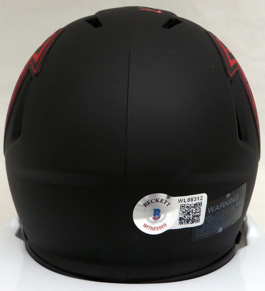 Kyle Pitts Signed Falcons Eclipse Black Speed Mini Helmet Beckett #WL88312