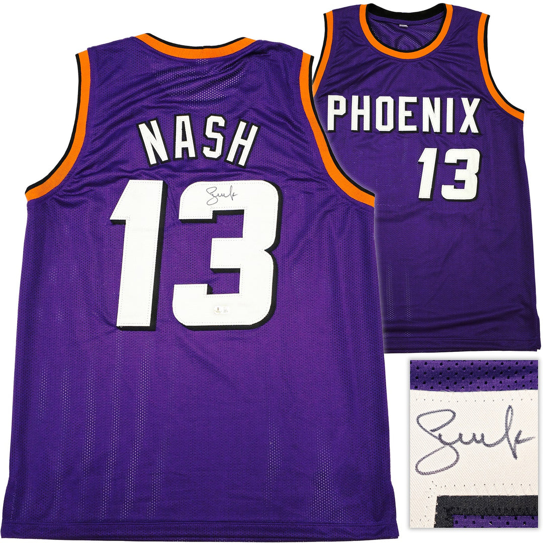 Phoenix Suns Steve Nash Signed Purple Jersey Beckett Witness