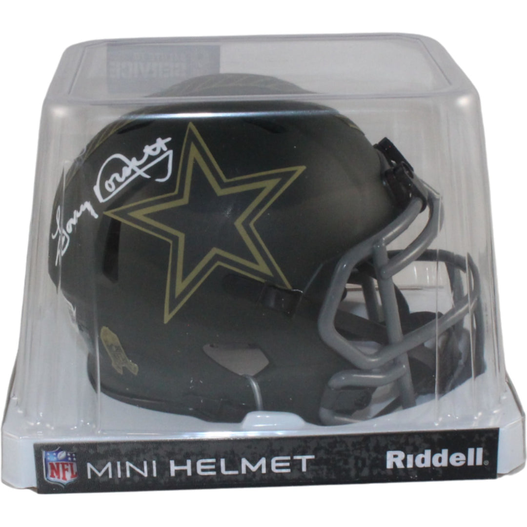 Tony Dorsett Autographed Dallas Cowboys 25 STS Mini Helmet Beckett Witness 54746