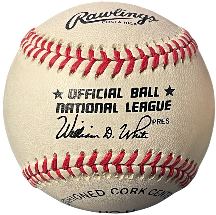 Stan Musial signed RONL Rawlings OFC National League Baseball imperfect- Beckett