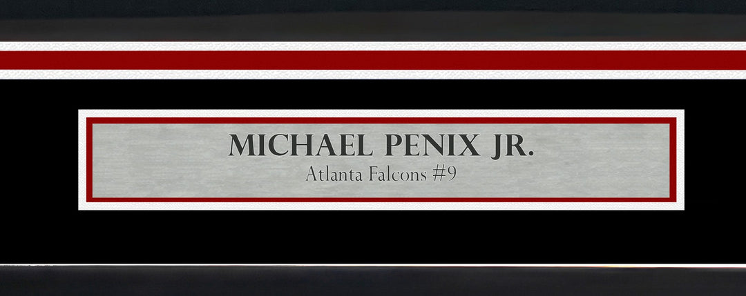 Atlanta Falcons Michael Penix Jr Signed Framed Black Jersey Beckett BAS Witness