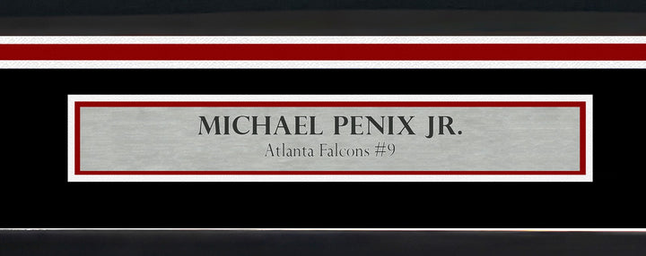 Atlanta Falcons Michael Penix Jr Signed Framed Black Jersey Beckett BAS Witness