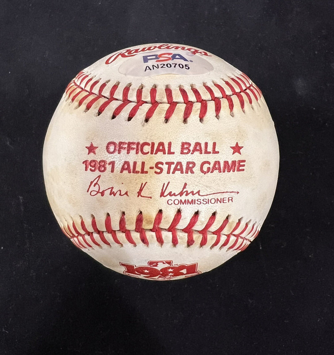 Rod Carew Signed Official 1981 All Star Game Logo Ball Auto Twins HOF PSA COA