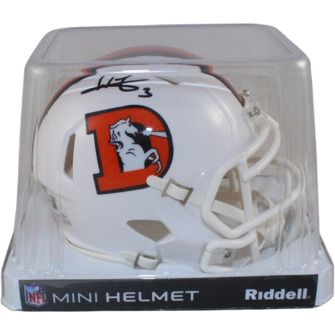 Wil Lutz Autographed Denver Broncos 23 Alt Mini Helmet Beckett Witness 54653