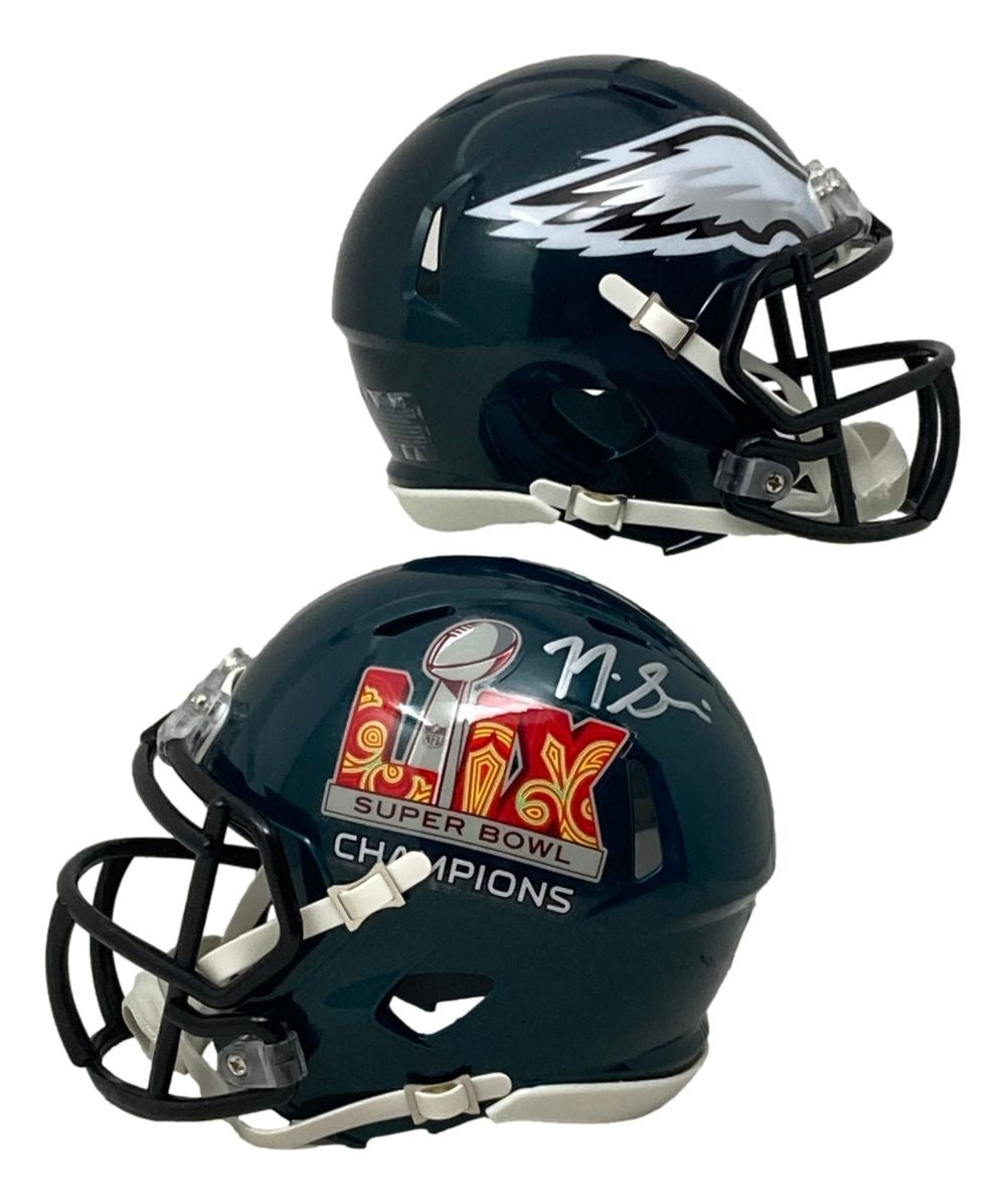 Nick Sirianni Signed Philadelphia Eagles Super Bowl 59 LIX Mini Speed Helmet BAS