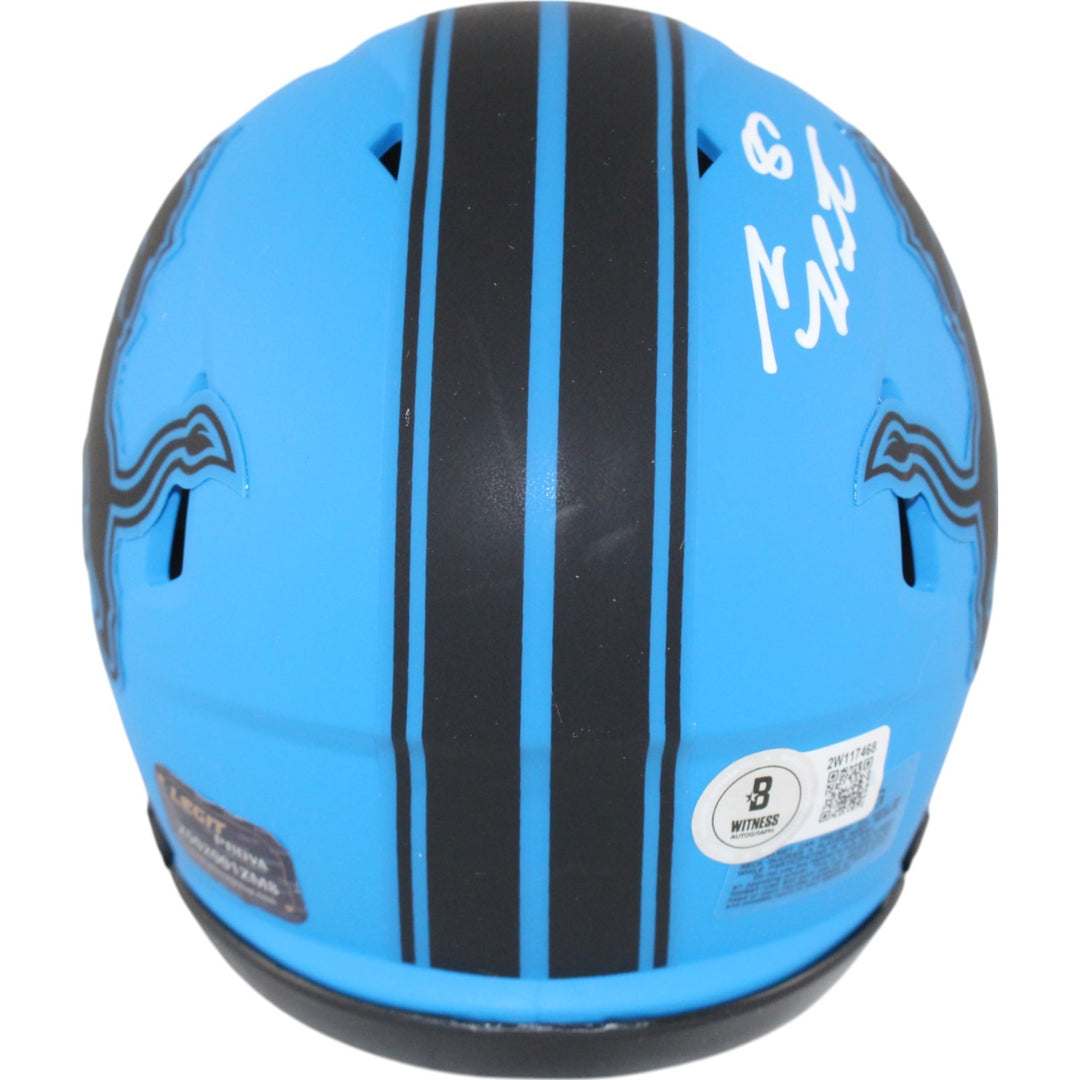 Sam LaPorta Autographed Detroit Lions Mini Helmet Rave Beckett Witness 50922