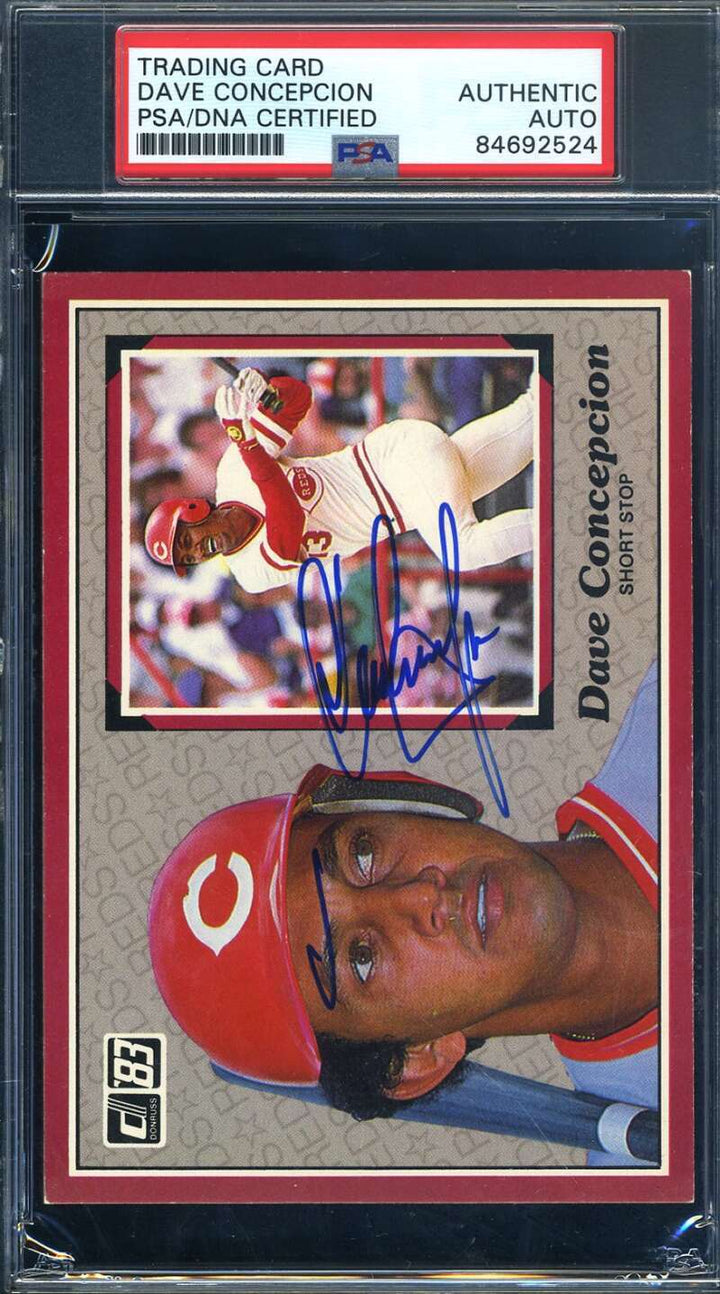 Dave Concepcion PSA DNA Signed 1983 Donruss Jumbo Autograph
