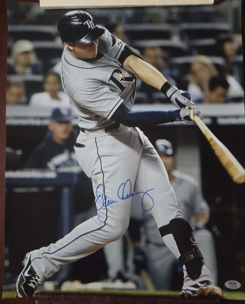 Evan Longoria PSA DNA Signed 16x20 Photo Autograph Rays
