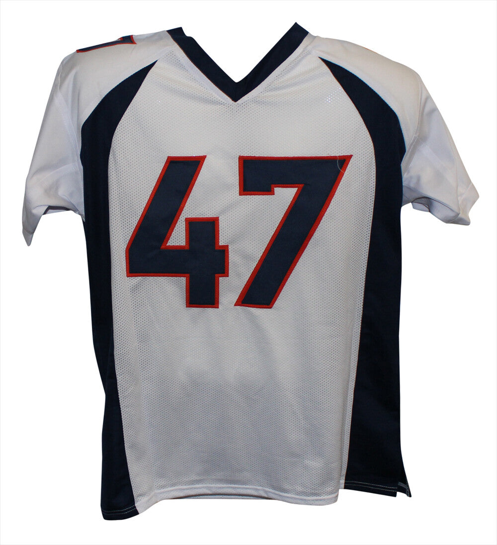 John Lynch Autographed/Signed Pro Style White XL Jersey BAS 31555