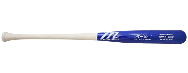 Marcus Semien Auto Blue Marucci Player Model Bat Rangers 23 WS Champ Beckett