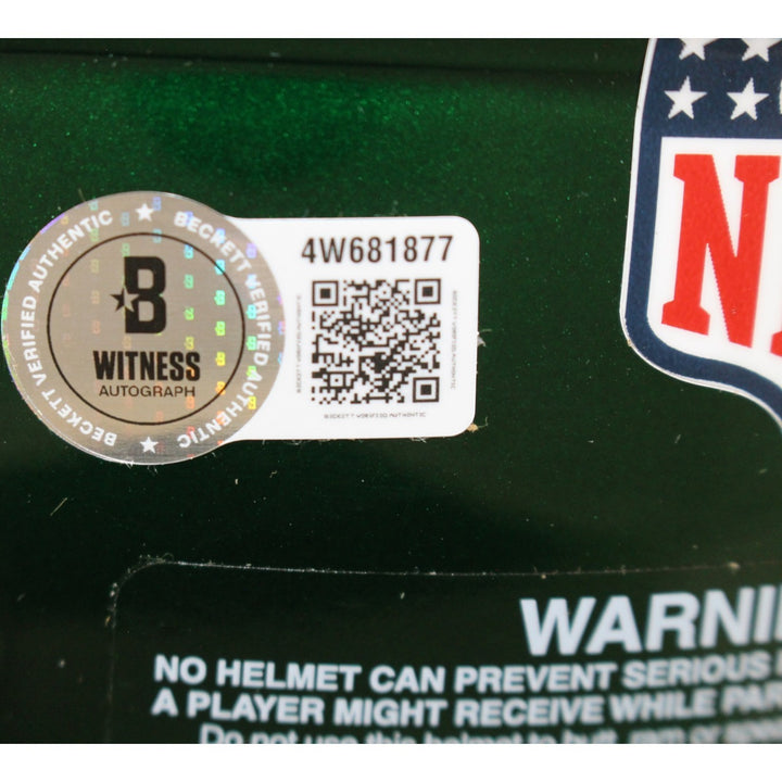 Darrelle Revis Autographed New York Jets Authentic Helmet Beckett 56477