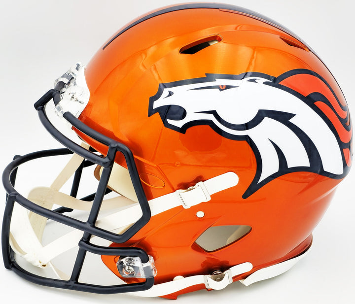 Russell Wilson Auto Broncos Flash Orange Full Size Authentic Helmet Fanatics