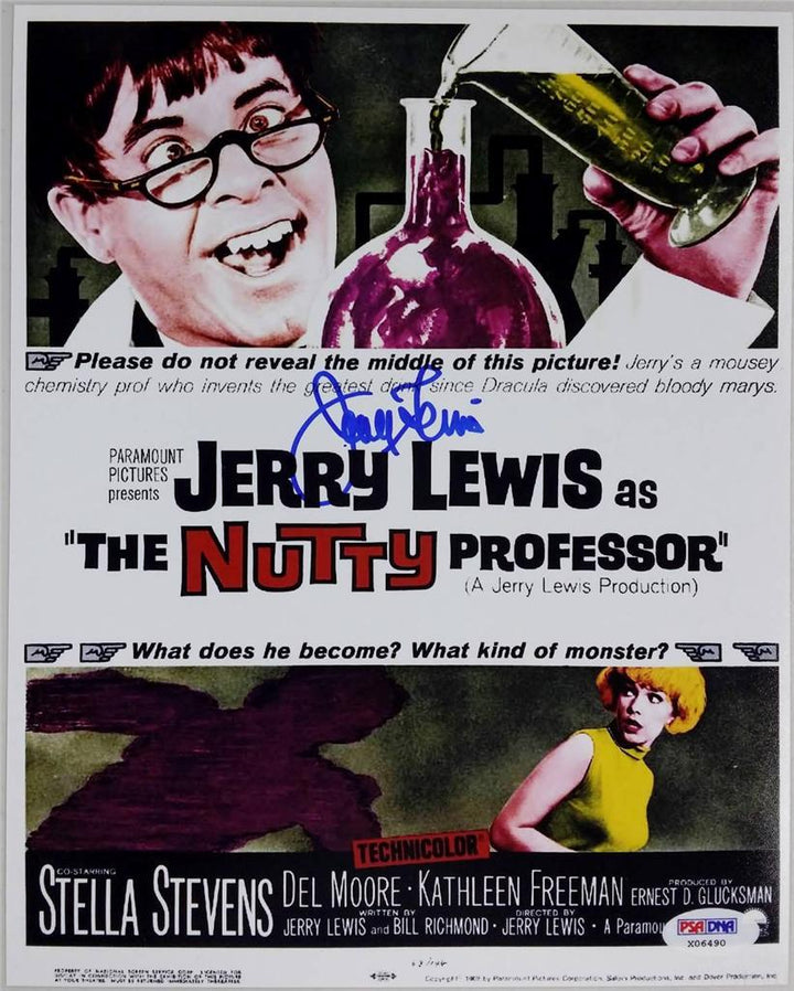 JERRY LEWIS Signed THE NUTTY PROFESSOR 8x10 Photo PSA/DNA COA Auto AUTOGRAPH (B)