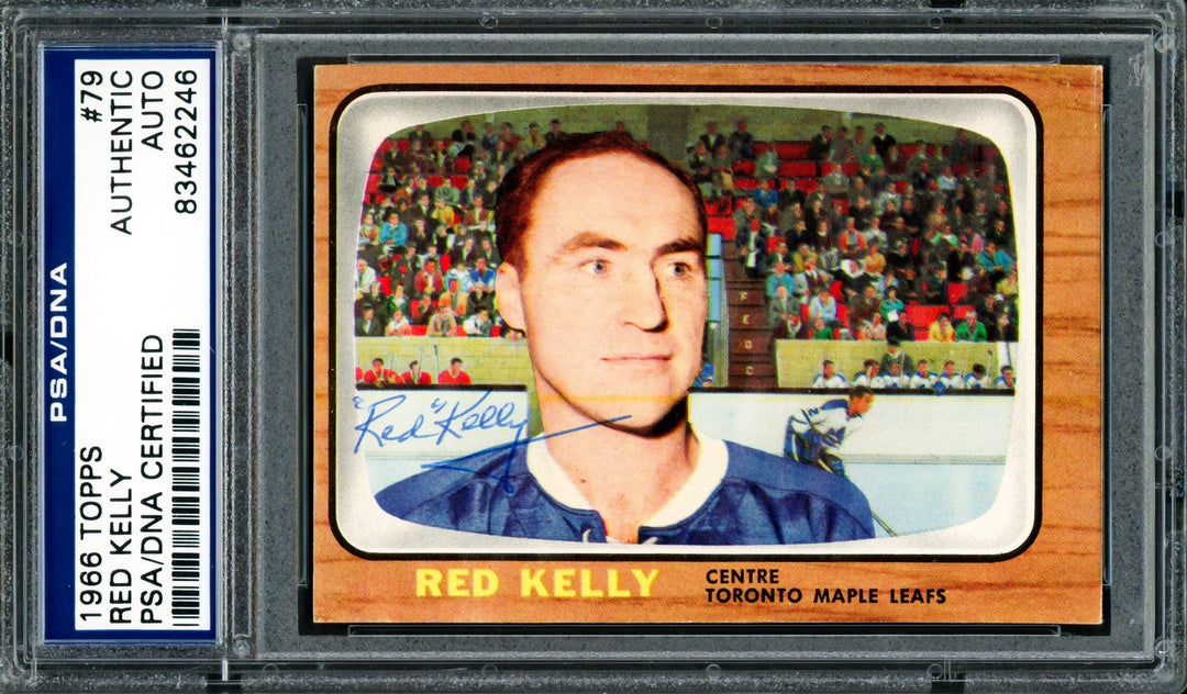 Red Kelly Signed 1966-67 Topps Card 79 Toronto Maple Leafs PSA/DNA #83462246