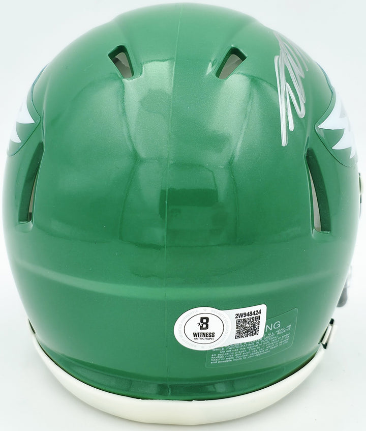 DeSean Jackson Auto Eagles 2023 Alternate Kelly Green Speed Mini Helmet Beckett