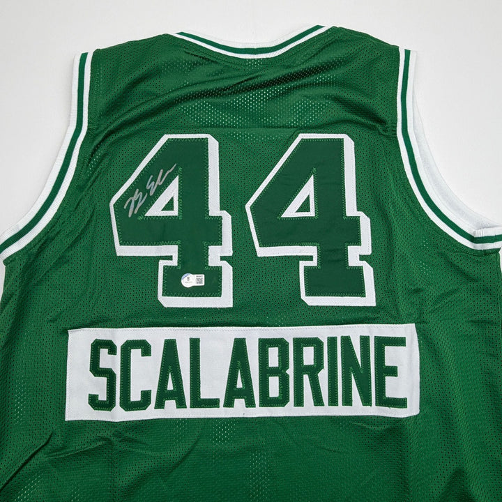 Autographed/Signed Brian Scalabrine Boston Green City Edition Jersey Beckett COA