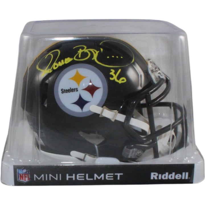 Jerome Bettis Signed Pittsburgh Steelers Mini Helmet Beckett Witnessed 57533