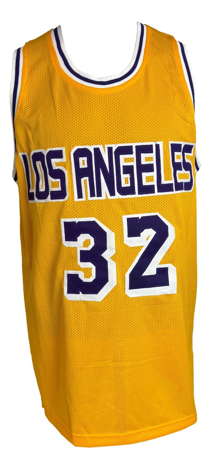 Magic Johnson Los Angeles Signed Yellow Basketball Jersey PSA/DNA