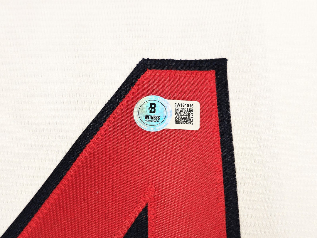Boston Red Sox Pedro Martinez Signed White Nike Jersey Size XL Beckett Witness