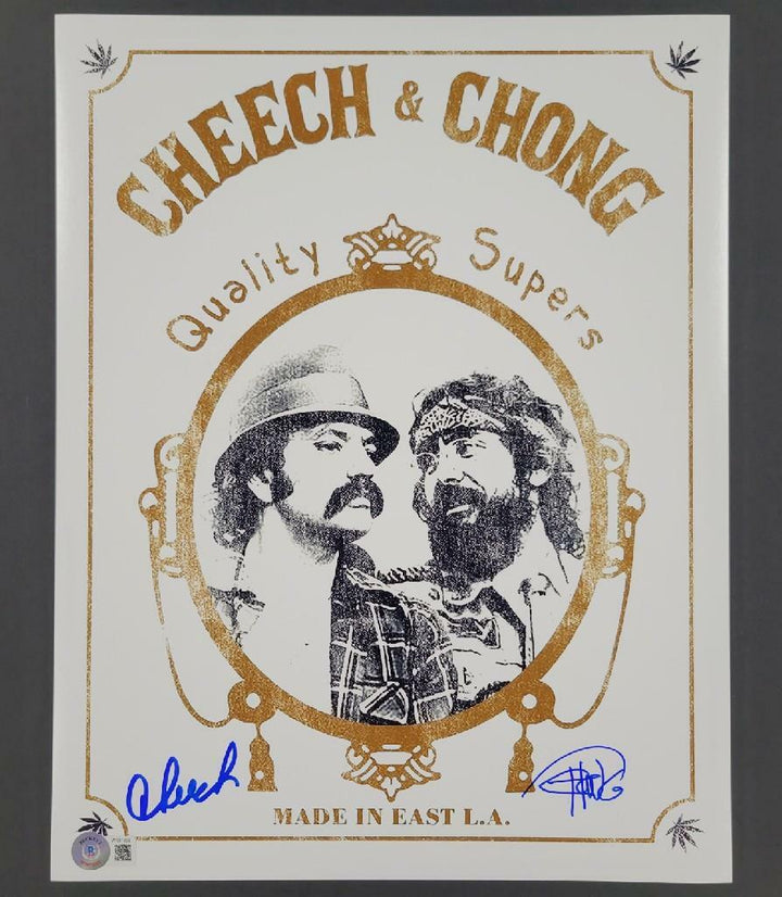 Cheech Marin & Tommy Chong signed Quality Supers 11x14 Photo BAS Beckett Witness