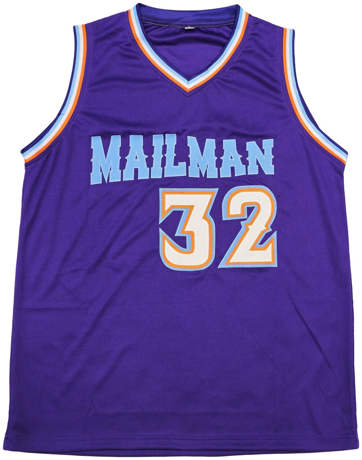 Utah Jazz Karl Malone Autographed Signed Purple Jersey JSA