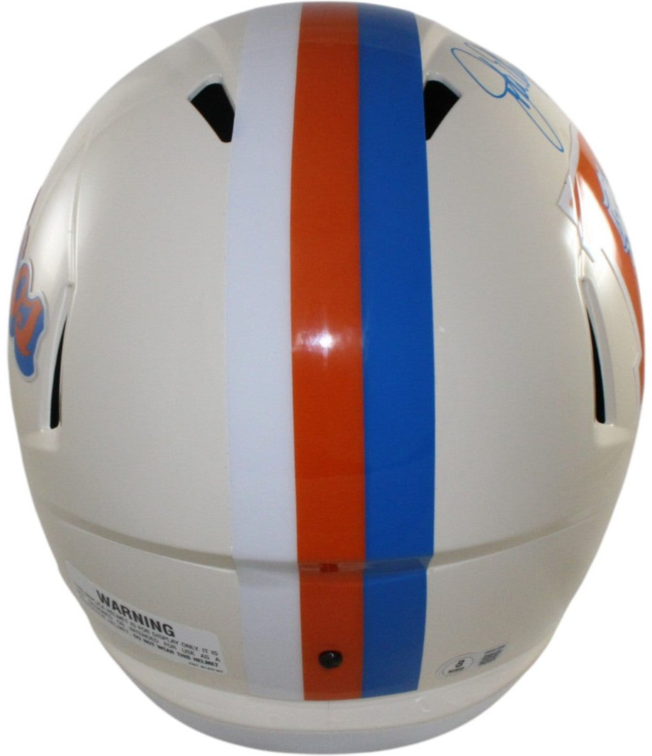 John Elway Autographed Denver Broncos F/S Retro Helmet Beckett Witness 55392