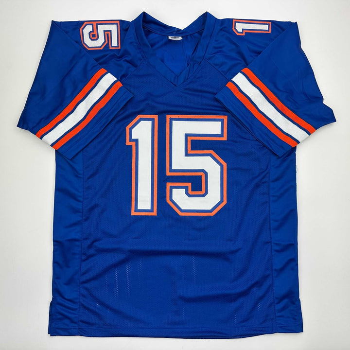 Autographed/Signed Anthony Richardson Florida Blue College Jersey JSA COA