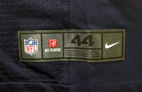 Seattle Seahawks Russell Wilson Signed Blue Nike Elite Jersey Size 44 RW Holo