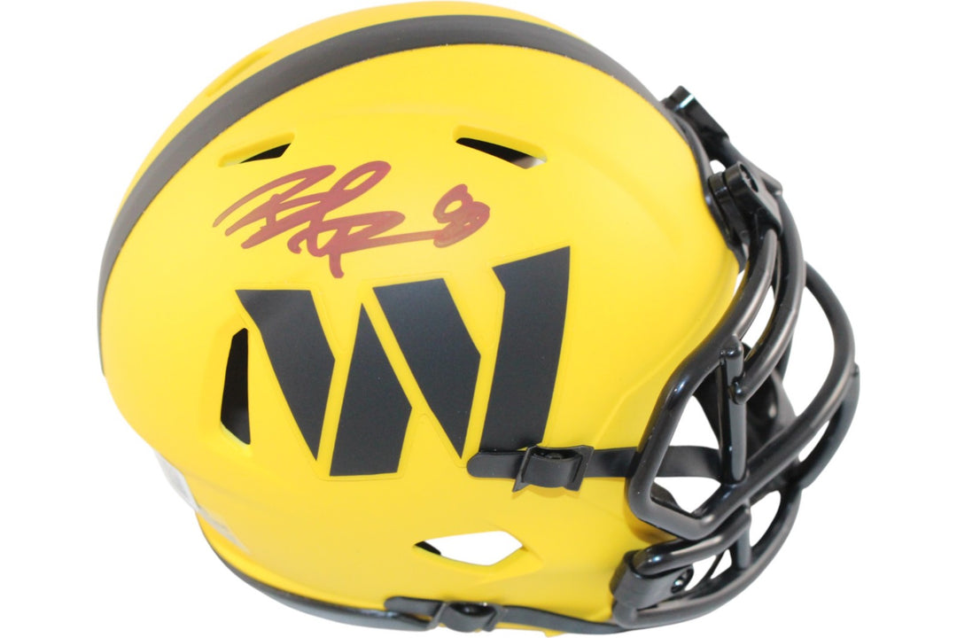 Brian Robinson Jr Signed Washington Commanders Rave Mini Helmet Beckett 51704