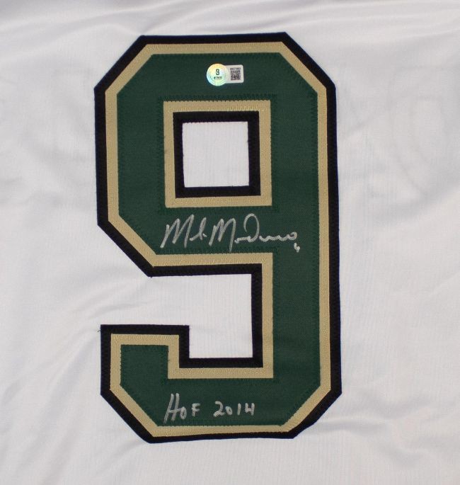 Mike Modano Dallas Signed Alternate White Hockey Jersey HOF 2014 BAS