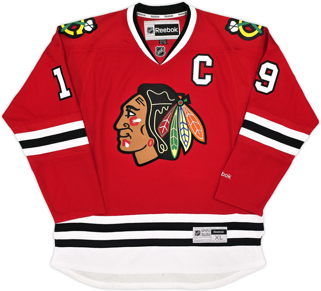 Blackhawks Jonathan Toews Signed Red Reebok Premier Jersey Size XL Beckett Wit