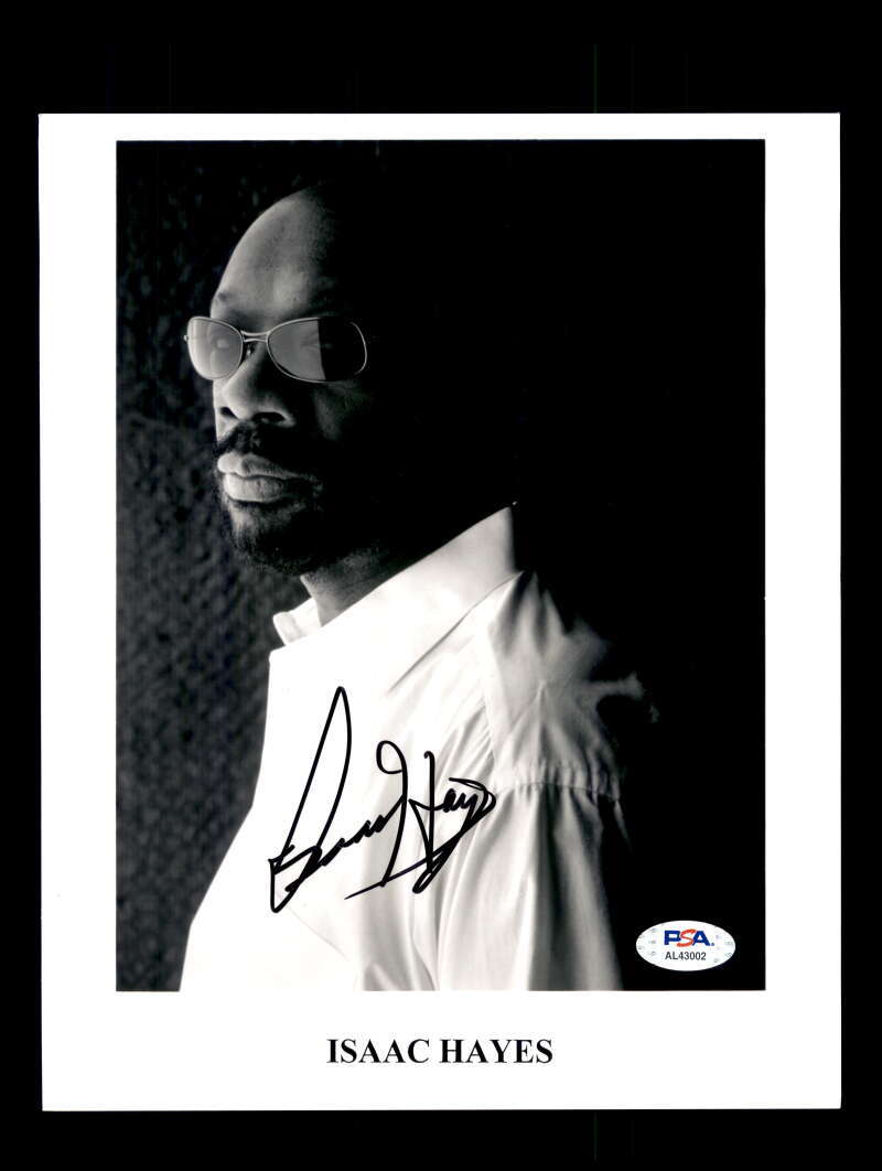 Isaac Hayes PSA DNA Signed 8x10 Photo Autograph