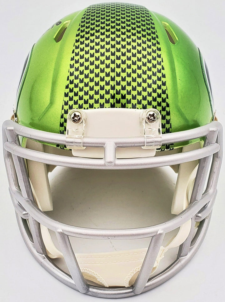 Tyler Lockett Signed Seattle Seahawks Flash Green Speed Mini Helmet MCS Holo