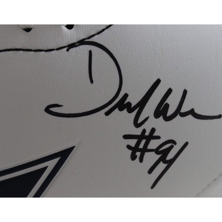 Demarcus Ware Autographed Dallas Cowboys Logo Football Beckett Witness 56377
