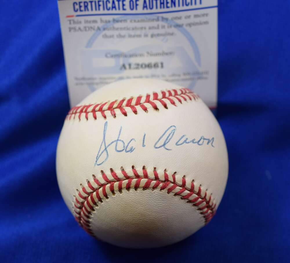 Hank Aaron PSA DNA Coa Autograph National League ONL Signed Baseball