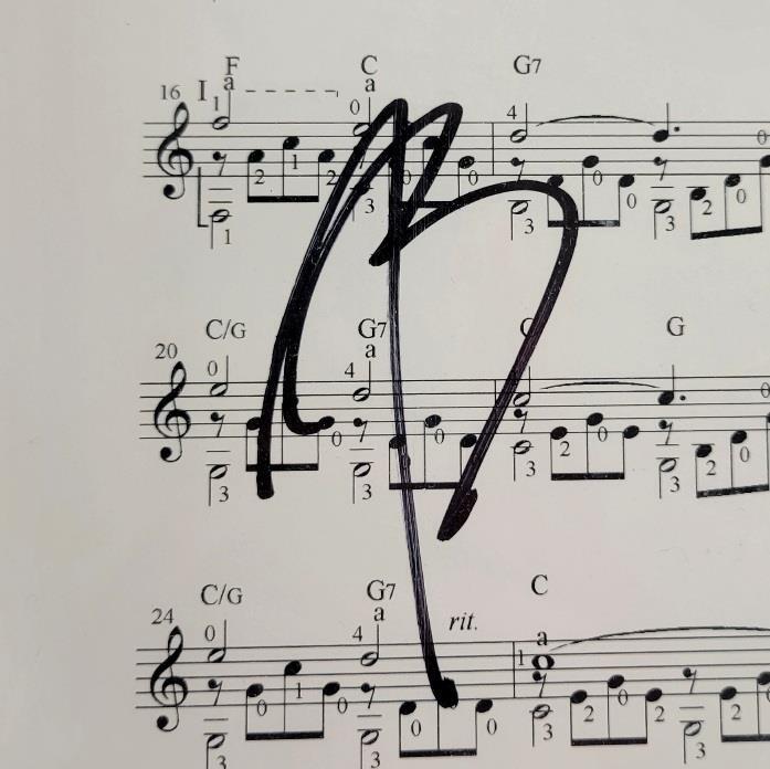 Austin Butler signed 8.5x11 Elvis Can't Help Falling in Love song sheet BAS