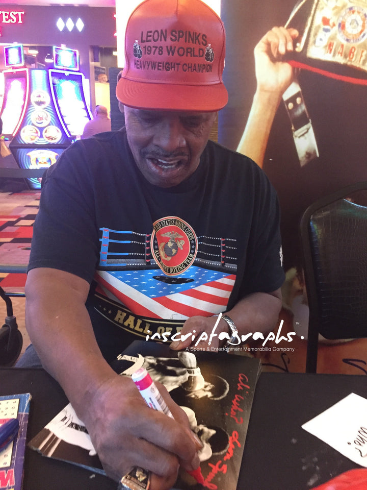 Leon Spinks Signed 8x10 Inscribed COA Inscriptagraphs Michael 8x Muhammad Ali
