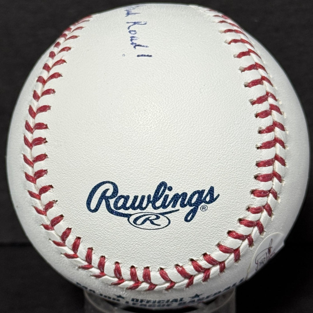 Ozzie Smith Cardinals Signed MLB  Baseball Stay On Yellow Brick Road Auto JSA