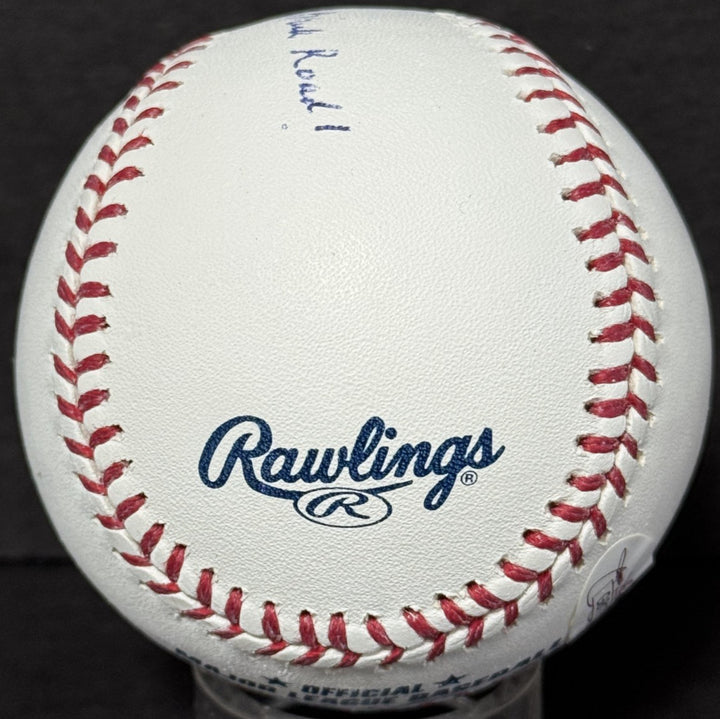 Ozzie Smith Cardinals Signed MLB  Baseball Stay On Yellow Brick Road Auto JSA
