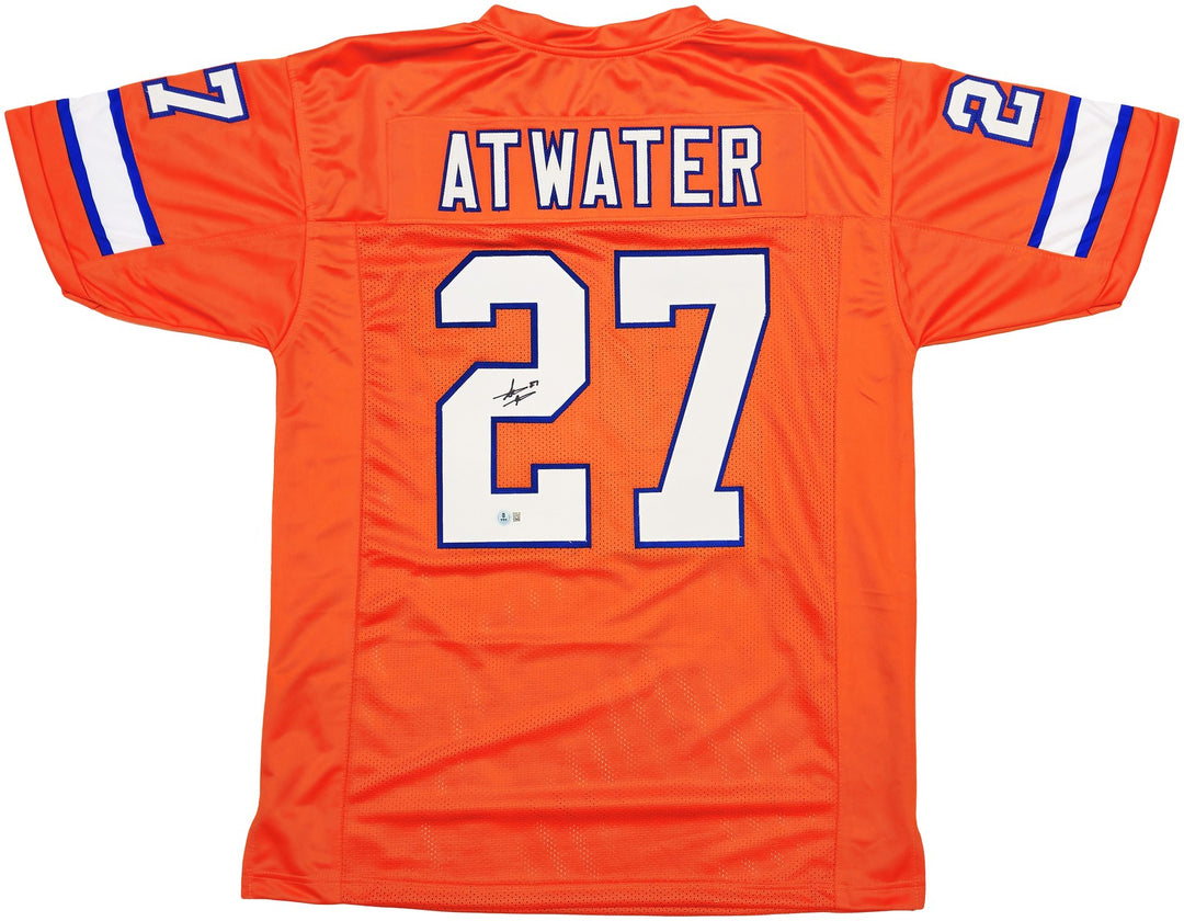 Denver Broncos Steve Atwater Signed Orange Jersey Beckett Witness