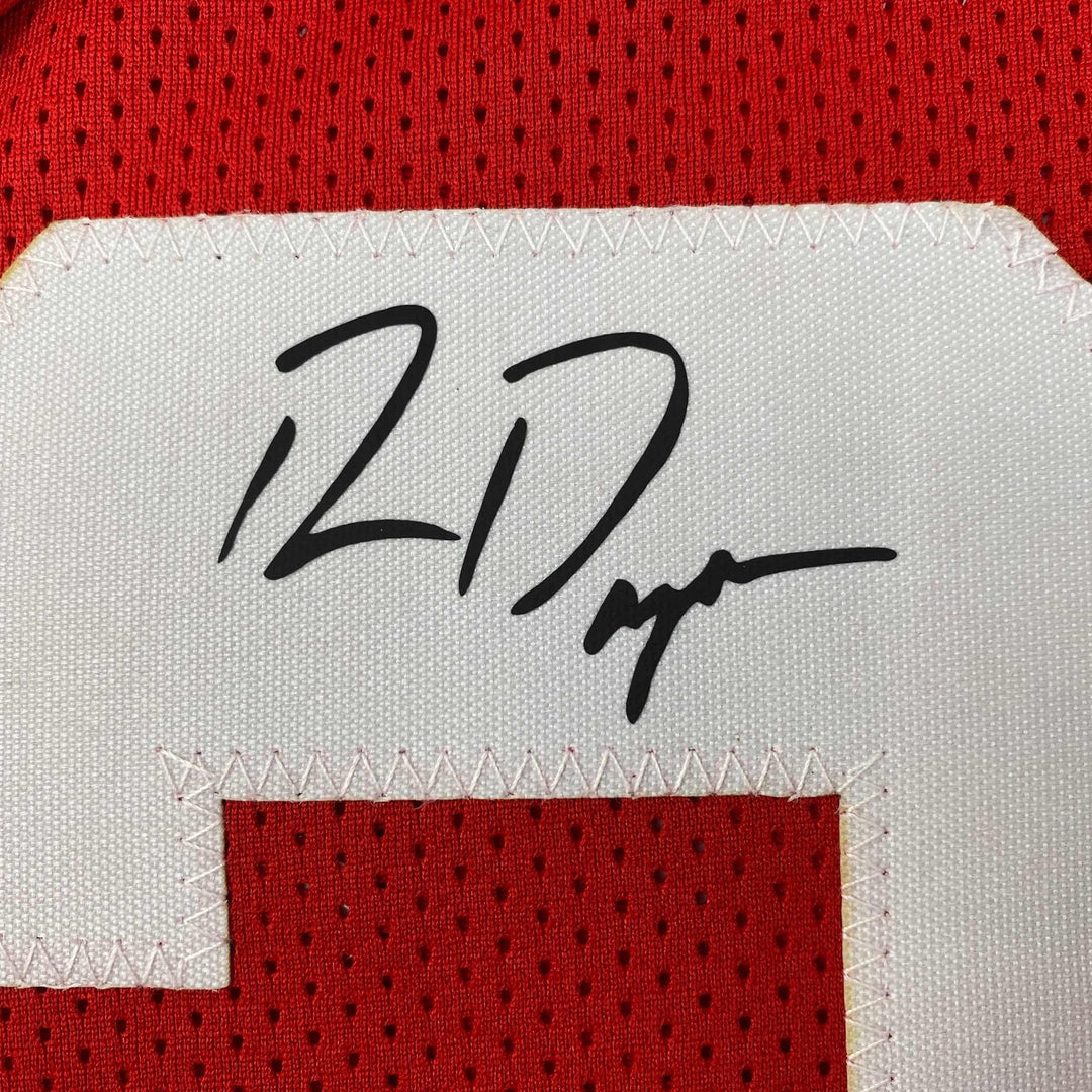 Facsimile Autographed Ron Dayne Wisconsin Red Reprint Jersey Size Men's XL