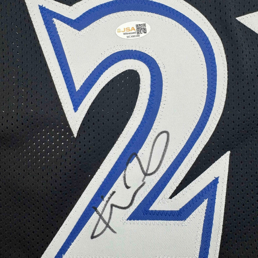 Autographed/Signed Kevin Garnett Minnesota Black Jersey Beckett COA