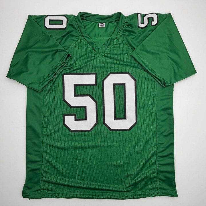 Autographed/Signed Jaelan Phillips Philadelphia Kelly Green Jersey PSA COA