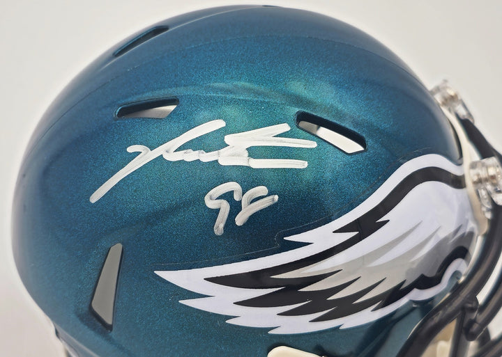 Jalen Carter Signed Philadelphia Eagles Green Speed Mini Helmet Beckett Wit