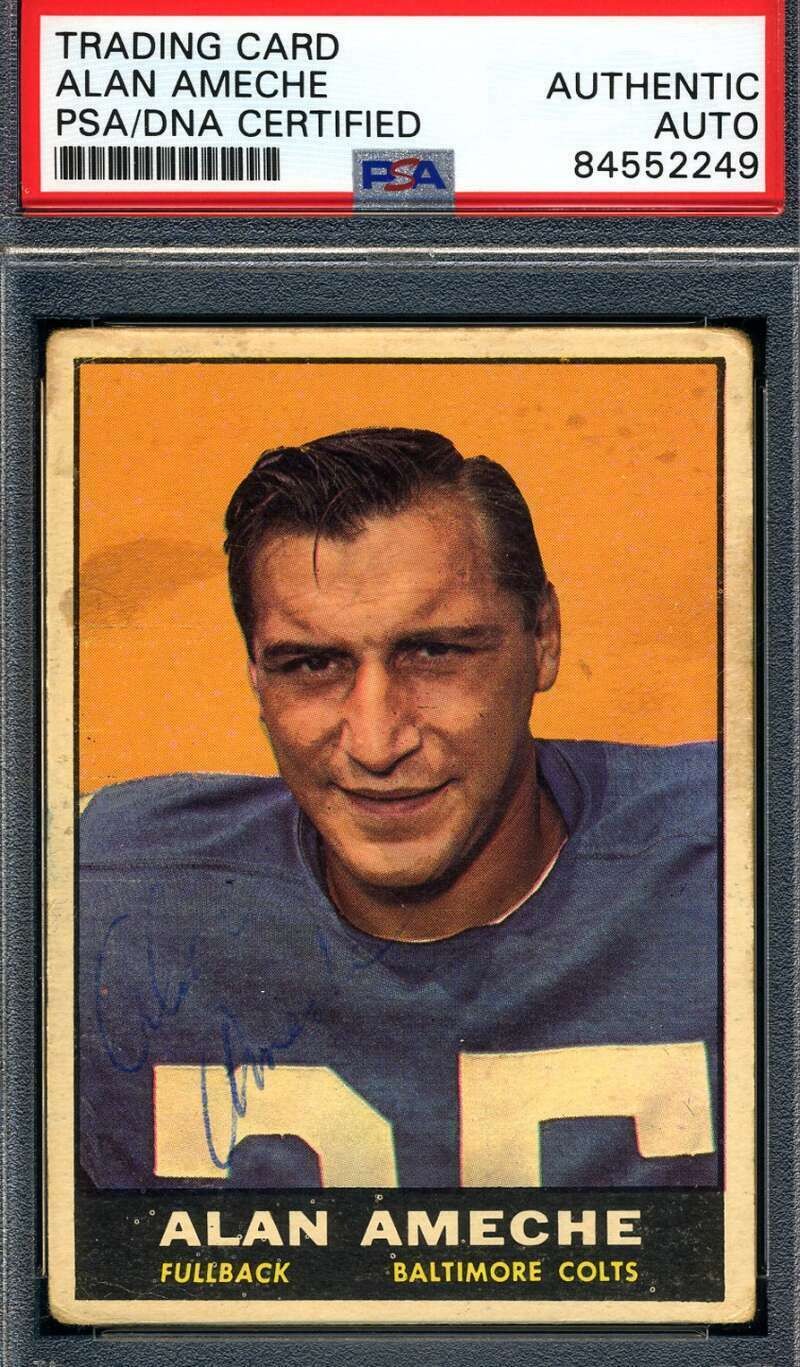 Alan Ameche PSA DNA Vintage Signed 1961 Topps Autograph